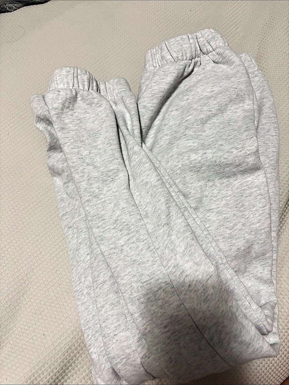 Gray sweatpants